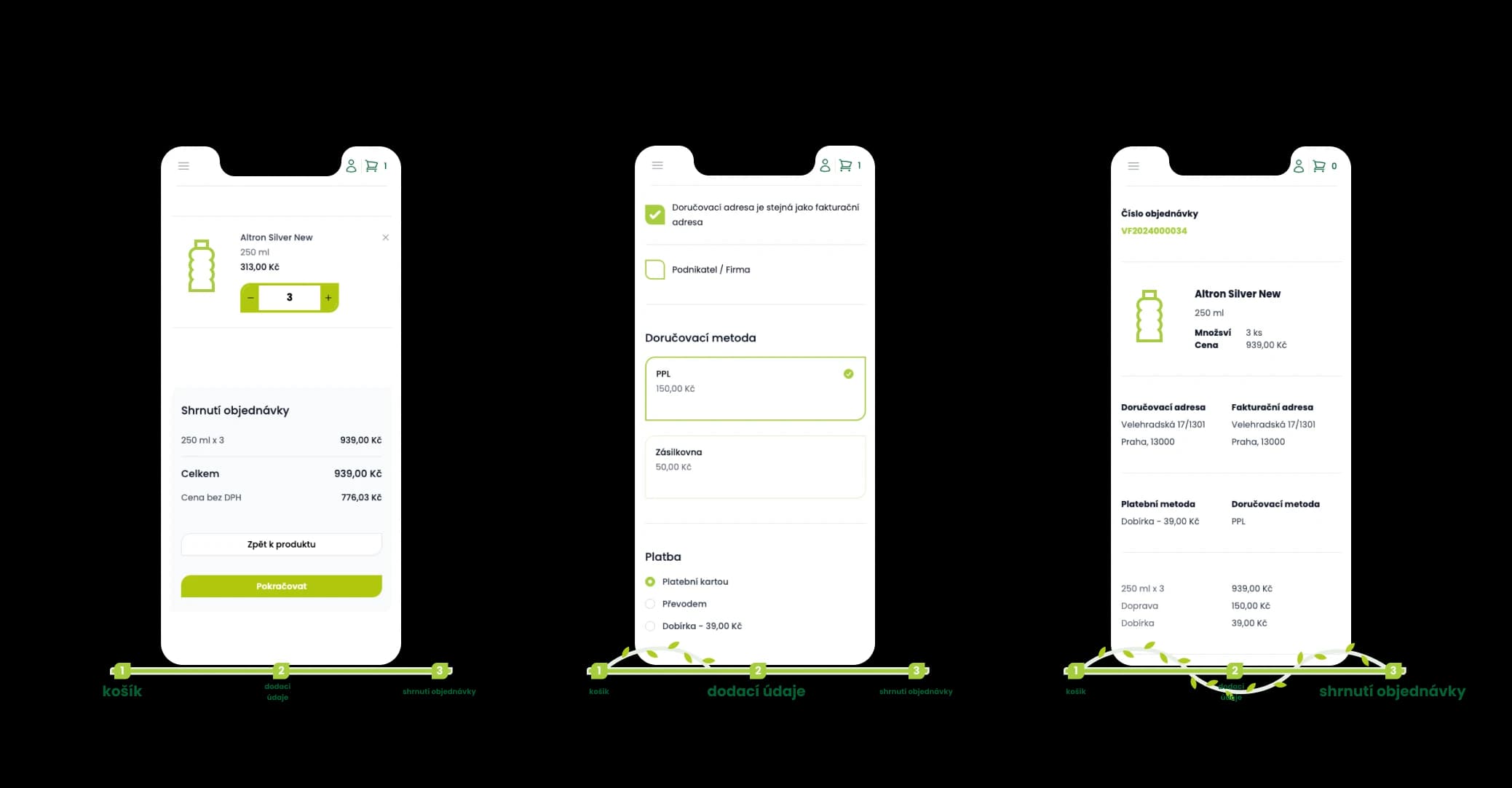 Intuitivní nákupní košík optimalizovaný pro mobil
